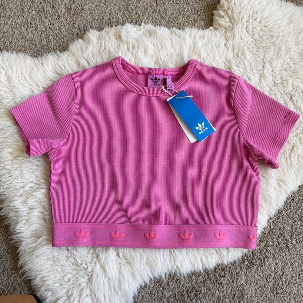 NWT Crop Rib Short Sleeve Tee | Adidas Originals
